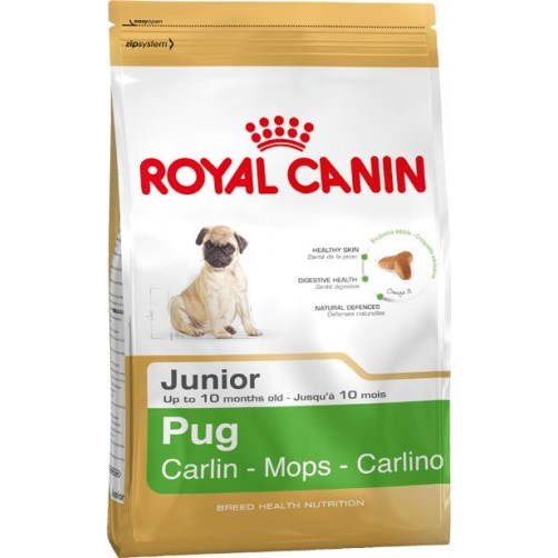 غذای خشک رویال کنین مخصوص توله سگ نژاد پاگ (2 تا 10 ماه)/ 1,5 کیلو/ Royal Canin PUG JUNIOR
